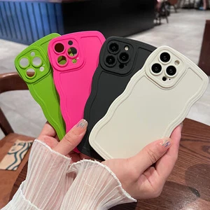 Curly Wave Bumper Silicone Soft Case For iPhone 16 Pro Max 15 14 13 12 11 Cover - Picture 1 of 17