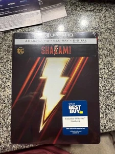 Brand New Shazam! Steelbook (4K Ultra HD + Blu-ray) Best Buy Exclusive - Picture 1 of 1