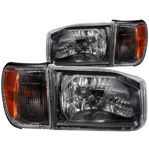 Black Clear Lens Crystal Headlight Set for 1999-2004 Nissan Pathfinder - Picture 1 of 3