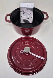 STAUB Cast Iron Dutch Oven 4-qt Round Cocotte, Bordeaux  - Picture 1 of 9