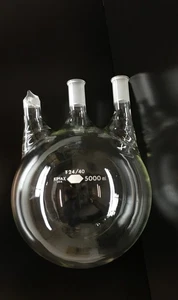 KIMAX 24/40 Three Neck Round Bottom Flask Boiling Flask 5000mL - Picture 1 of 24