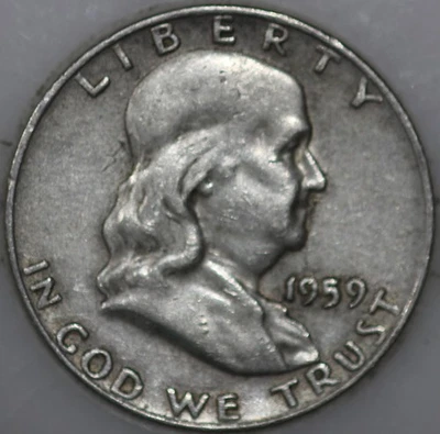 1959-D Franklin Half Dollar 90% Silver As Shown - Image 1 of 2
