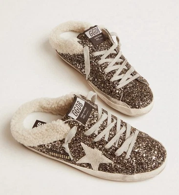 Golden Goose Super-Star Sabot Mujer’s Zapatillas Negro Dorado EU 38 US 8 $765 Foto 1 de 4
