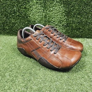 Diesel Auriga Y2K Braun Leder Eckige Zehe Leger Turnschuhe Herren Größe US 9,5 - Bild 1 von 10