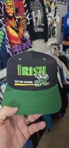 VTG  Twins Enterprise Notre Dame Fighting Irish Snapback Hat CAP. EXCELLENT  - Picture 1 of 7