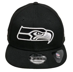 New Era Seattle Seahawks 9Fifty Snapback Hat EUC w/Custom Embroidery & Initials - Picture 1 of 10
