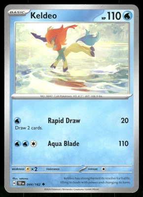 Keldeo 044/162 Uncommon Normal NM Pokemon SV05: Temporal Forces - Image 1 of 2
