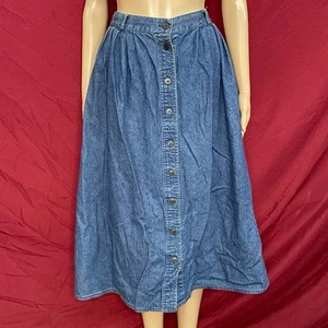 Vintage Napa Valley bescheiden A-Linie Jeansrock Größe 16 - Bild 1 von 6