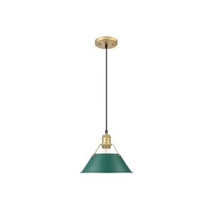 Golden Orwell 10" Wide Medium Pendant, Champ Bronze/Pine Green - 3306-MBCB-GN - Picture 1 of 1