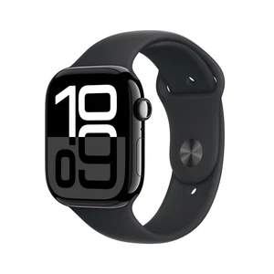 Apple Watch Series 10 GPS 46mm Aluminium Diamantschwarz Sportarmband schwarz ... - Bild 1 von 10