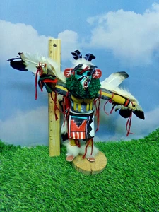 Vintage Indianer Kachina Puppe Figur 8" handgefertigt signiert ADLER - Bild 1 von 3