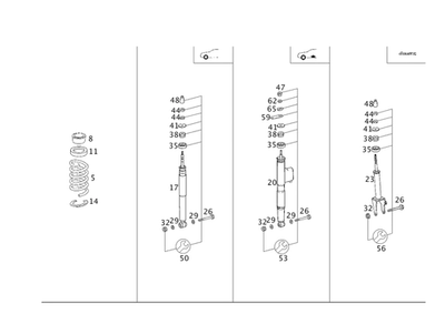 Muelle eje delantero original Mercedes-Benz 210-321-21-04 Foto 1 de 2