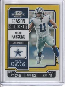 2023 Panini Contenders Optic Micah Parsons Prizm Season Ticket Orange /50 #14 - Bild 1 von 2