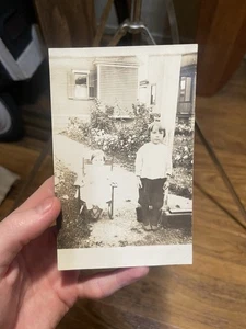 Postcard Real Photo RPPC Young Children Brothers and Sister Photo Home Antique - Picture 1 of 5