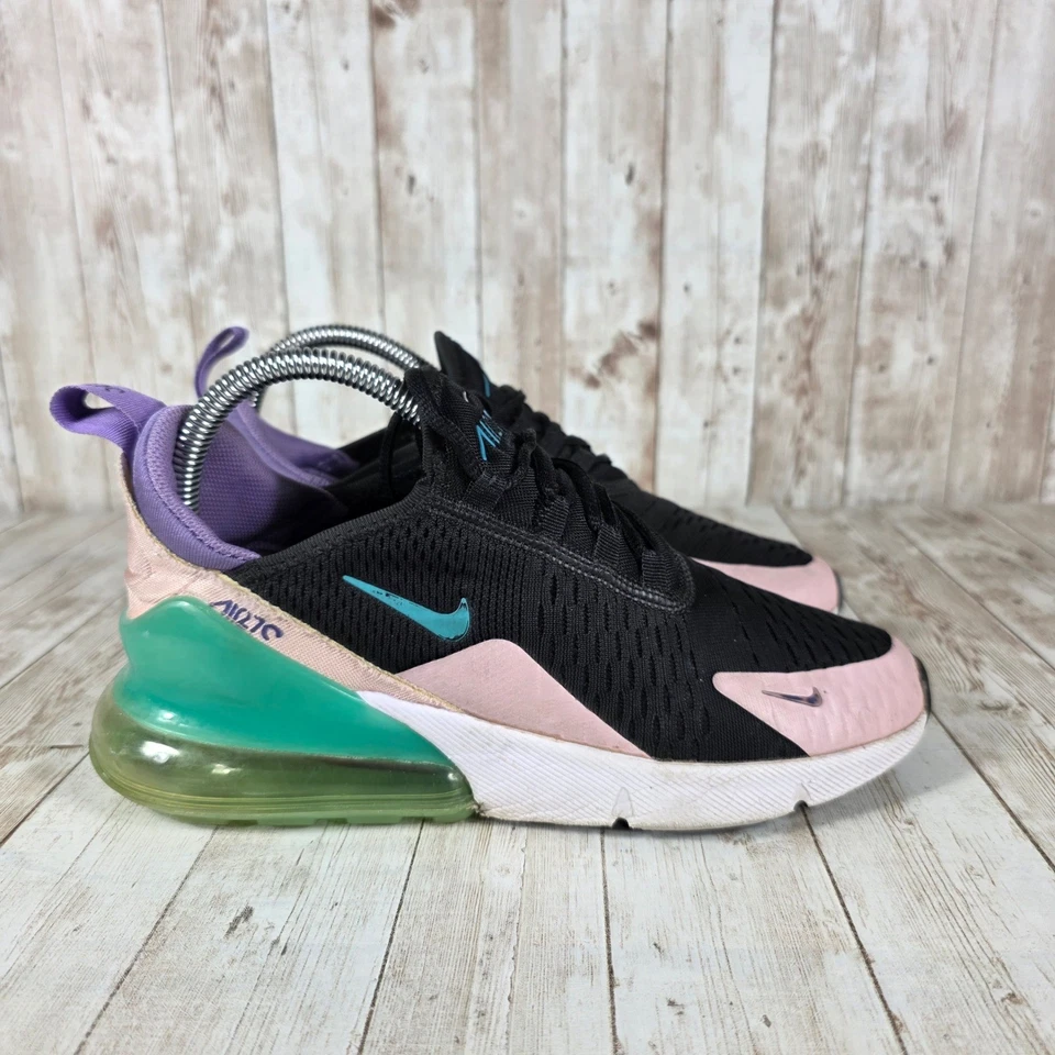 Nike Air Max 270 Negro Teal Rosa Lavanda Para Mujer Zapatos para Correr Talla 7 Foto 1 de 4