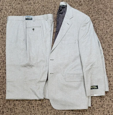 $599 Nuevo Traje Dorset de Lana SOUTHWICK Super 130's Hombres 44 Regular 44 Beige HECHO EN EE. UU. Foto 1 de 4