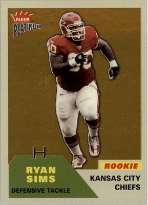 2002 Fleer Platinum Finish #311 Ryan Sims /100 - FB - Image 1 of 2