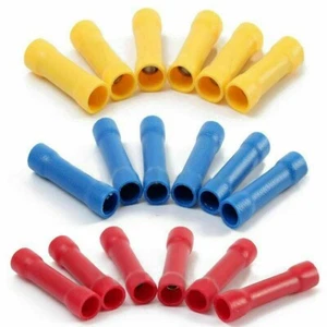 200/100PCS 22-10 Gauge AWG Ga Wire Butt Connectors Vinyl Car Radio Terminals - Picture 1 of 14
