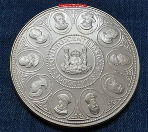 MONEDA de 10000 PESETAS V CENTENARIO año 1990 FDC brillo. Peso 168,75 gr. 73 mm. - Imagen 1 de 3