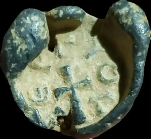 Byzantine Roman PB Seal 100BC-500 AD. Cross . Very Rare - Picture 1 of 2