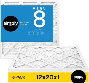 Simply Filters 12x20x1 MERV 8, MPR 600, AC Ofen HVAC Luftfilter 4er Pack - Bild 1 von 8