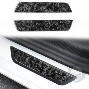 Forged Carbon Fiber Rear Door Sill Trim Strip for Tesla Model 3/Y - Picture 1 of 6
