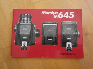 Mamiya M645 Bedienungsanleitung Buch Hauptkamera Body Mittelformat 645 - Bild 1 von 4