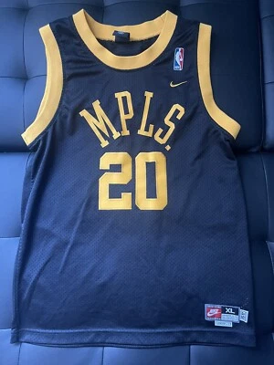 Vintage Nike Los Angeles Lakers Gary Payton #20 Black NBA Jersey Rare Youth XL - Image 1 of 4