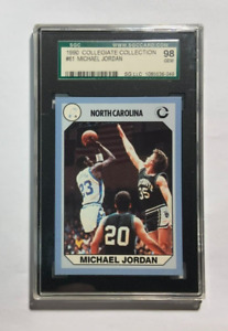 1990 North Carolina Collegiate Card #61 Michael Jordan Graded SGC 98 Gem 10