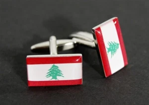 Manschettenknöpfe Flagge Libanon - 18 x 12 mm - Picture 1 of 1