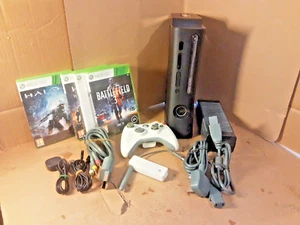 Microsoft Xbox 360 Elite 120GB Video Game Console Matt Black + GAMES BUNDLE - Picture 1 of 20