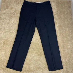 Ermenegildo Zegna Dress Pants Mens 35x30 black Wool Trousers flat front - Picture 1 of 17