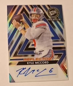 2024 Leaf Press Pass Premium Reflector Blue #KMC Kyle McCord XRc Auto #3/20 - Picture 1 of 3