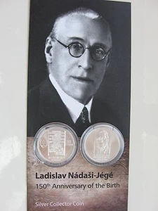 SLOWAKEI 2016 10 EURO SILBER MÜNZE COIN ST BU - LADISLAV NADASI-JEGE - - Afbeelding 1 van 4