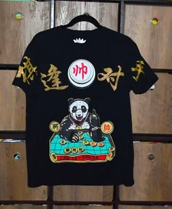 Camiseta Heads or Tails Chess Panda Negra Cuello Redondo Manga Corta Para Hombre Talla L Nueva Sin Etiquetas - Imagen 1 de 5