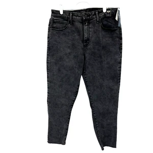 Abercrombie & Fitch Super Skinny Ankle High Rise Black Denim Jeans Sz 32/14R NWT - Picture 1 of 16