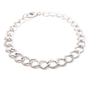 Base bracciale placcata argento 12 o 72 pezzi BULK, bracciale premade - venditore USA - SL036 - Foto 1 di 7