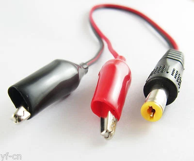 10pcs 1FT/30cm Medium Alligator Clip to 2.1x5.5mm 2.1mm DC Male DC Power Cable - Image 1 of 4