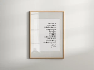 Pelé Citazione Stampa Il Successo Non È Un Incidente Citazione Ispirazione Poster Arte Senza Cornice - Foto 1 di 9