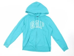 Sudadera con Capucha Gap Mujer Algodón Verde Cremallera Completa Talla L Cremallera - Logo - Imagen 1 de 10