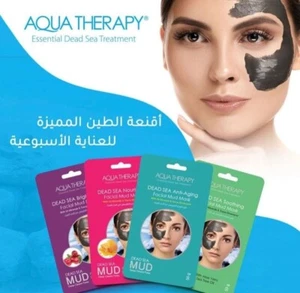 4x Aqua Therapy Dead Sea Facial Mud Mask Variety Sachets 50g - Picture 1 of 7