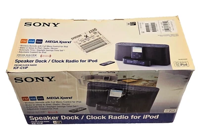 Sony ICF-C1iP Dream Machine Alarm Clock Radio With iPod/iPhone Dock BUNDLE - Image 1 of 4
