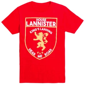 Game Of Thrones HOUSE LANNISTER SHIELD LOGO T-Shirt NWT Licensed & Official - Picture 1 of 1