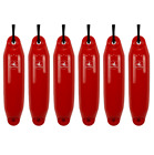 6 x HURRICANE Boat Fenders: Red PM04 - FREE ROPE + INFLATED
