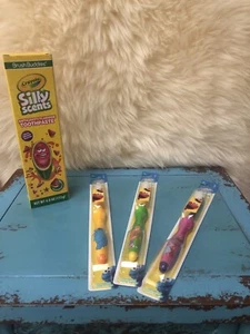 Bundle Of 3 Crest Sesame Street Soft Toothbrushes And A Crayola Silly Scents TP - Picture 1 of 5