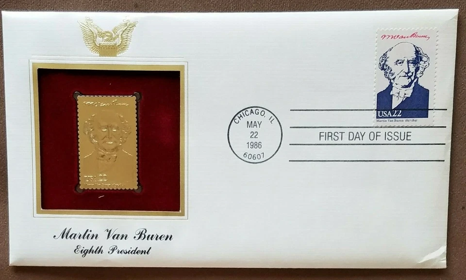 USA: XF - FDC: 5/22/1986, Scott #2216h w/ 22K gold replica. Retail val. $25.00  - Image 1 of 1