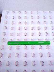 SHEER cotton blend fabric material white see through polka dot circle blue red + - Picture 1 of 16