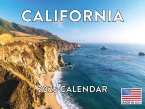 California Calendar 2025 Monthly Wall Calender 12 Month - Picture 1 of 5