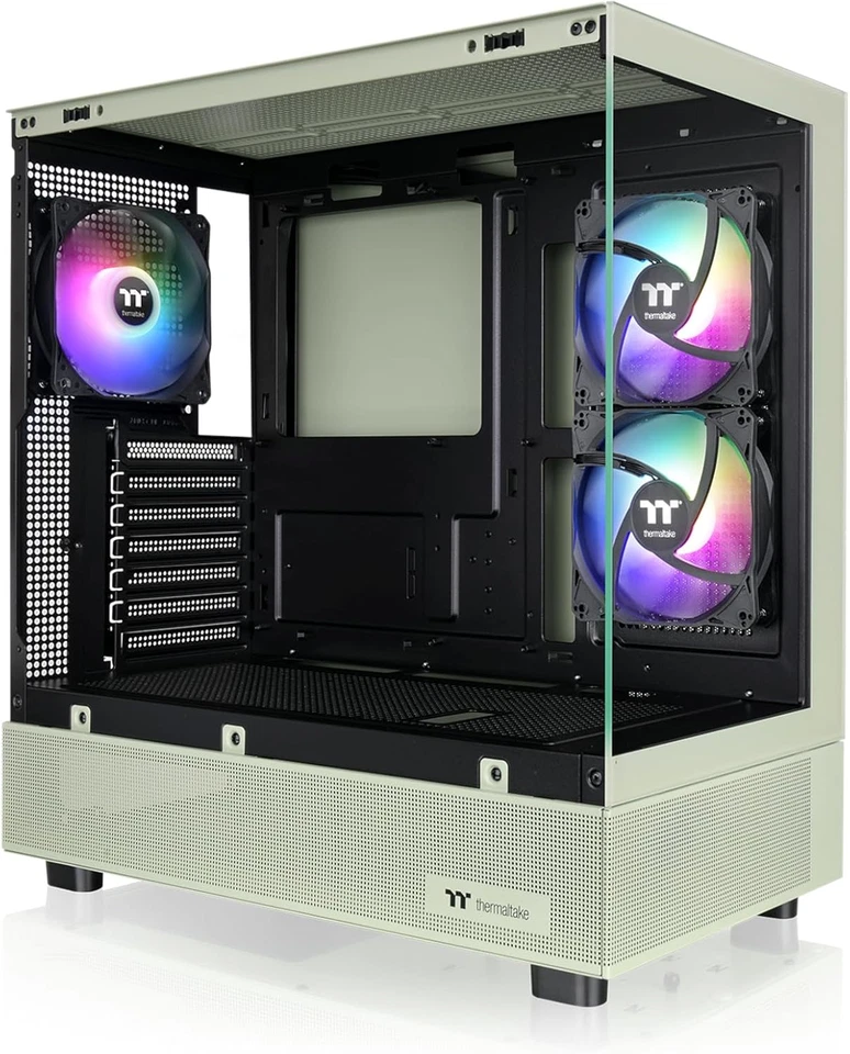 View 270 plus TG ARGB Matcha Green Mid Tower E-ATX Case; 3X120Mm ARGB Fans Inclu - Image 1 of 4