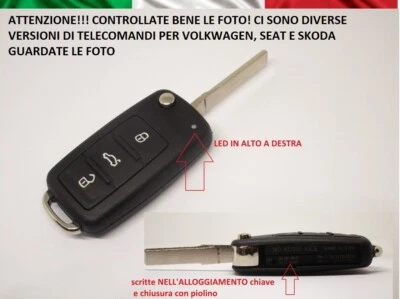 Guscio Cover Chiave Telecomando per SEAT IBIZA LEON ALTEA TOLEDO 3 Tasti